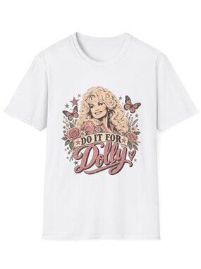Do It For Dolly T-Shirt Dolly Parton Portrait, Butterflies T Shirt